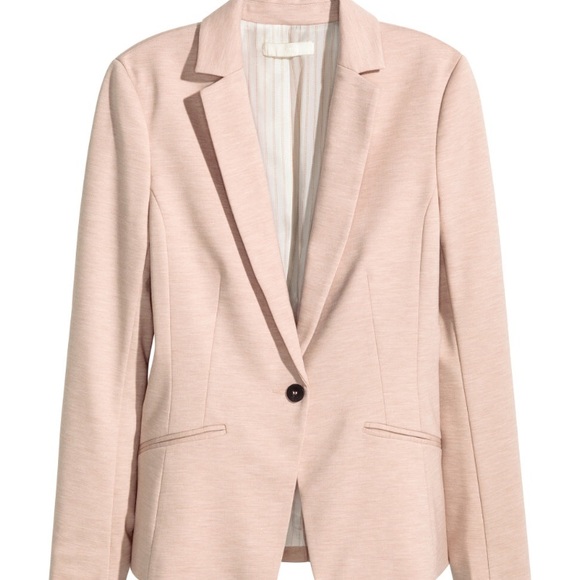 pink jersey blazer
